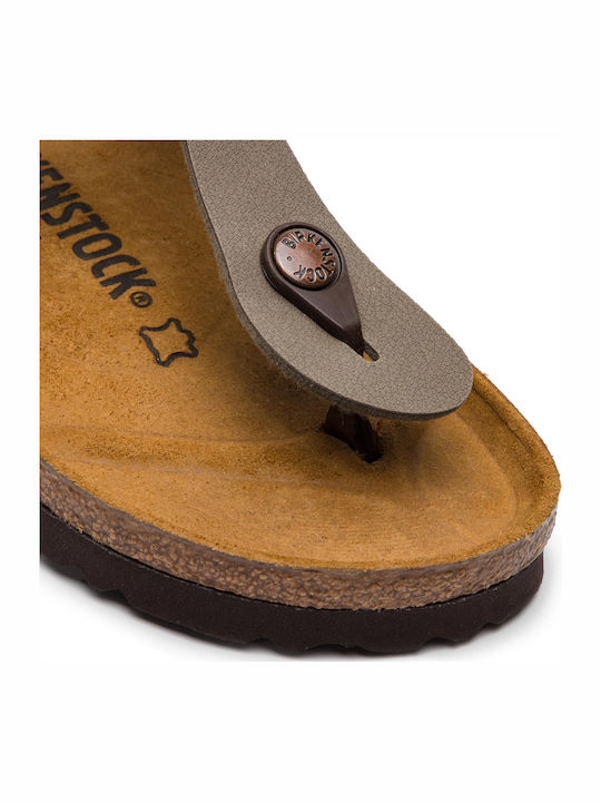 Gizeh Birko-Flor Nubuck Women's Anatomic Sandals Stone Narrow Fit