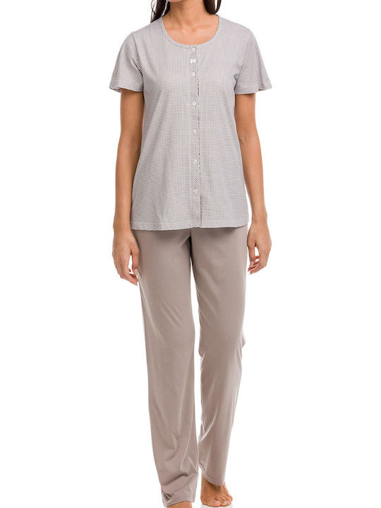 Vamp Women's Pyjama Set Cotton Moca