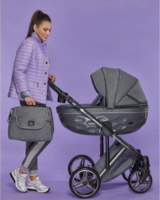 Adamex Chantal Special Edition 3 in 1 Verstellbar 3 in 1 Baby Kinderwagen Geeignet für Neugeborene Gray