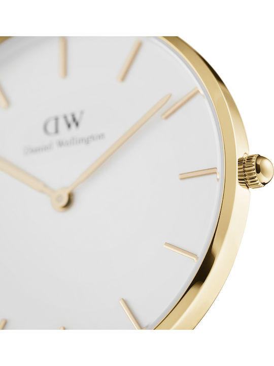 Daniel Wellington Classic Petite Women's Watch with Gold Metal Bracelet