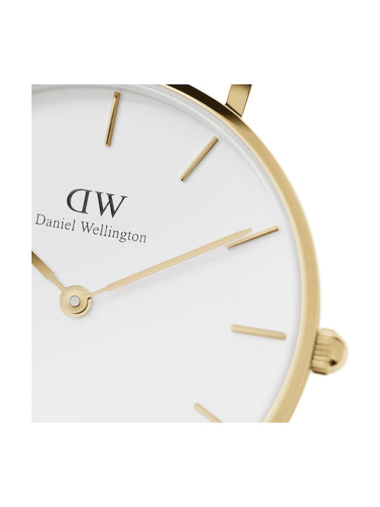 Daniel Wellington Petite Evergold Uhr mit Gold Metallarmband