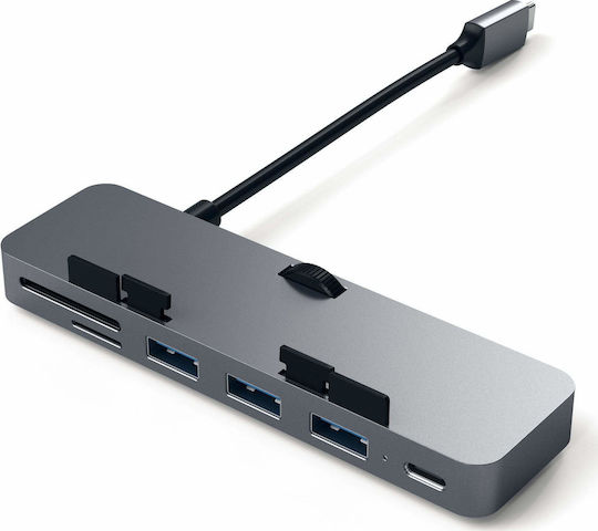 Satechi Hub 4 Θυρών USB 3.0 με σύνδεση USB-C Γκρι