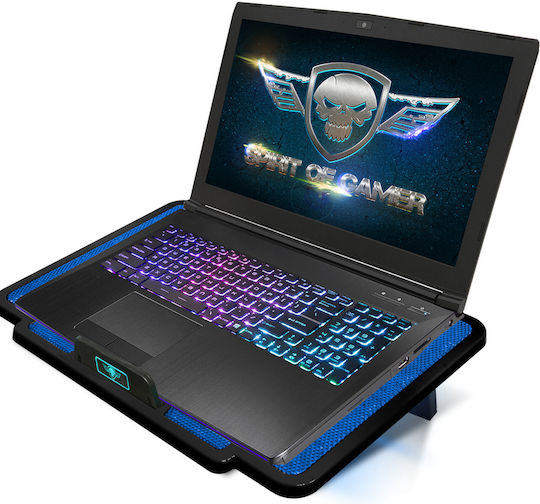 Spirit of Gamer Air Blade 100 Охлаждаща подложка за Лаптоп до 15.6" с 2 Вентилатори и Осветление Син