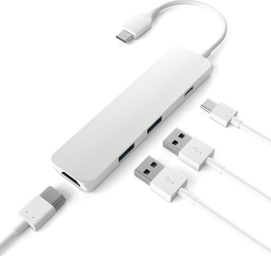 Satechi USB-C Docking Station with HDMI 4K PD Silver (ST-CMAS)