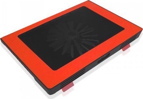 Approx Kühlung Pad für Laptop bis zu 15.6" mit 1 Ventilator und Beleuchtung Red/Black (APPNBC06R)