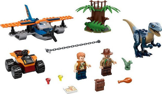 LEGO Jurassic World Velociraptor Biplane Rettungsmission für 4+ Jahre 101 Stück