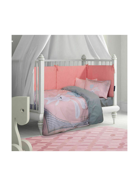 Greenwich Polo Club Baby Sheets Set Crib Cotton Essential Pink 3pcs 125x170cm