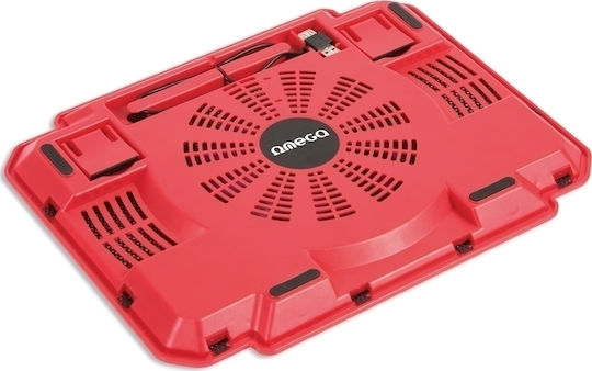 Omega Pad De Răcire Pentru Laptop Până La 17.3" Cu 1 Ventilator Și Iluminare Roșie