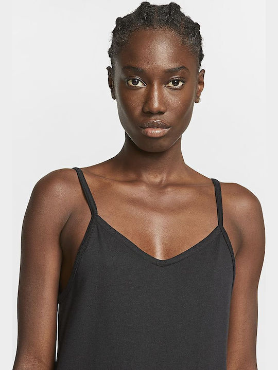 Sportswear Καλοκαιρινό Midi Αθλητικό Φόρεμα με Τιράντα Μαύρο