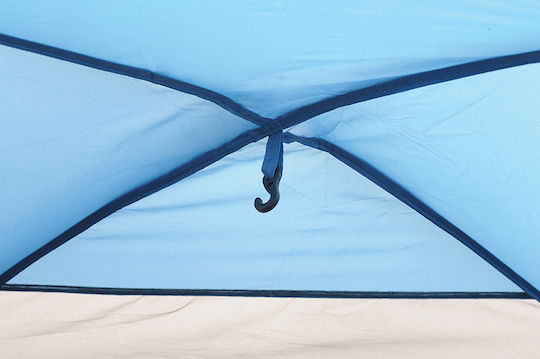 Camping Plus by Terra Celeste Camping Tent Igloo Blue with Double Cloth 4 Seasons for 4 People 290x250x170cm