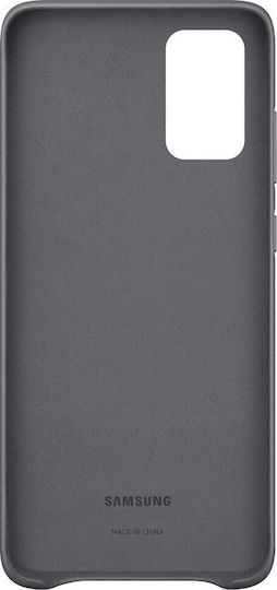 Samsung Leather Cover Umschlag Rückseite Leder Gray (Galaxy S20+)