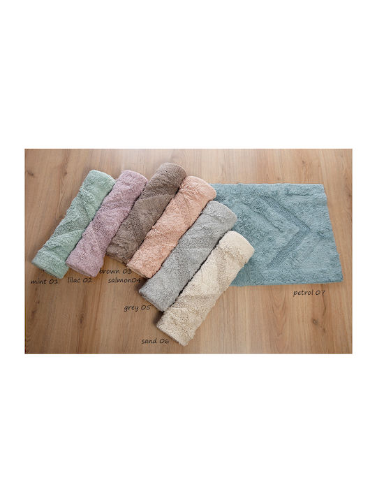 Sunshine Bath Mat Cotton 101-6 101-6-aqua Aqua 50x80cm
