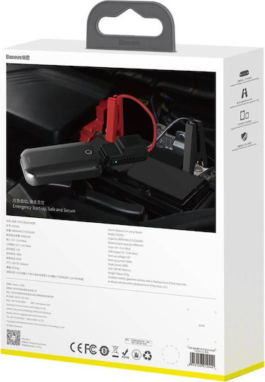 Baseus Super Energy Starter Portabil Pentru Baterii Auto și Motocicletă 8000mAh Cu Bancă De Alimentare Obiectiv USB 12V