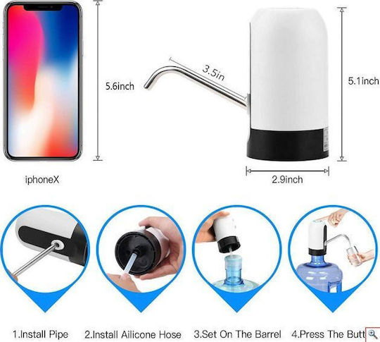 Battery Water Pump for Kitchen Made of Silver Plastic