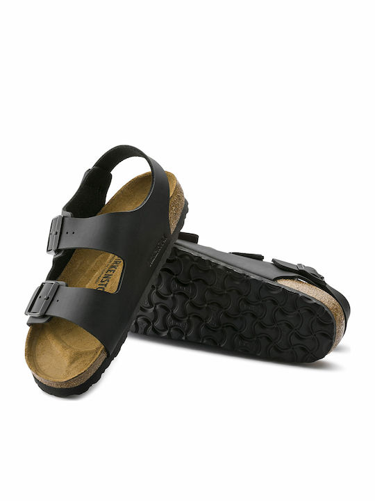 Birkenstock Milano Birko-Flor Men's Sandals Black Narrow Fit 0034793