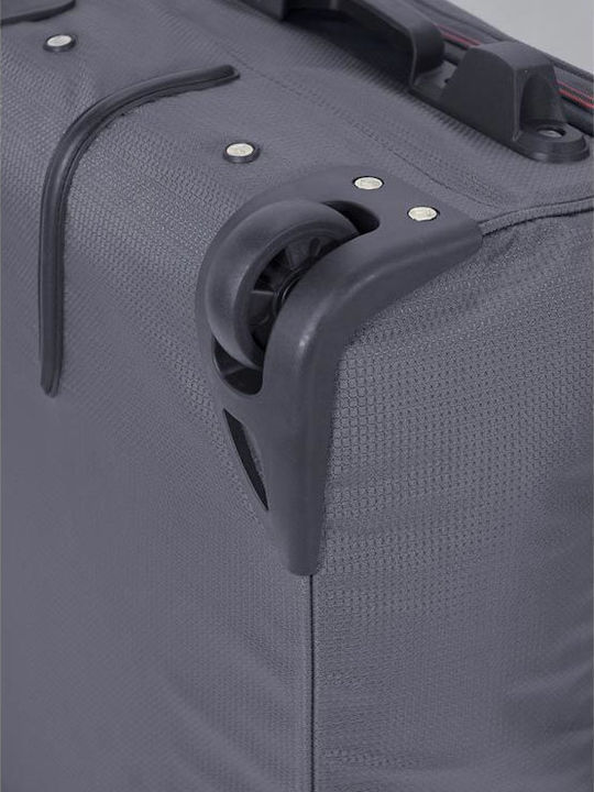 Benzi BZ5565 Cabin Fabric Gray Travel Suitcase With 2 Wheels Height 51cm