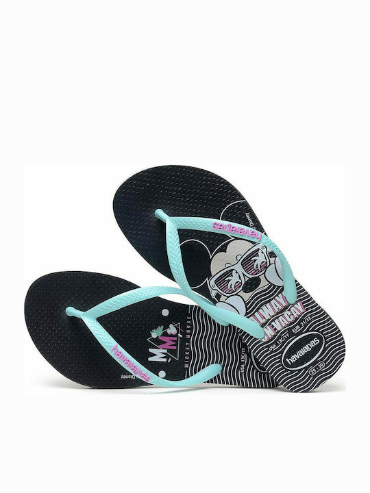 Kinder Flip Flops Mickey Türkis Slim Disney Cool