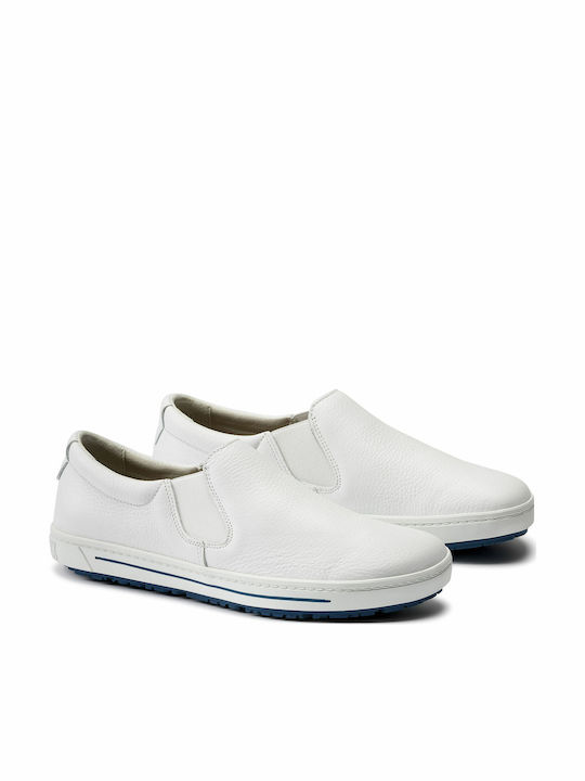 Birkenstock QO 400 Cuir naturel Нисък Работни White