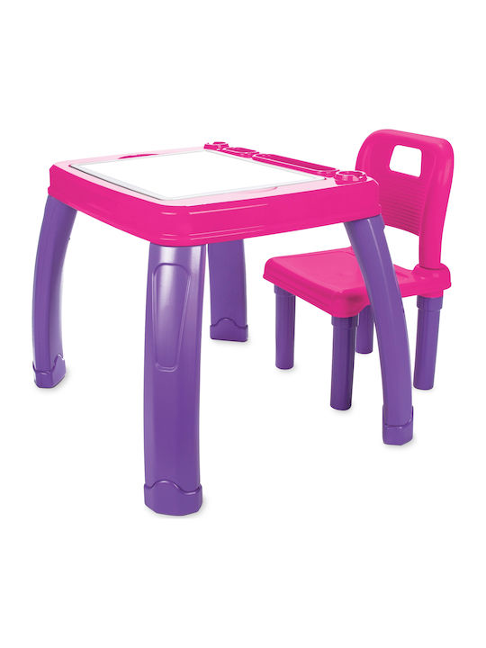 Kids Desk for Painting made of Plastic Pink