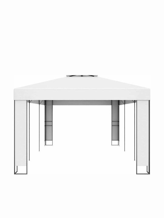 vidaXL Gazebo Garten White 6x3m