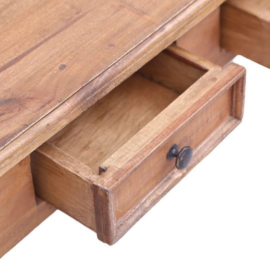 Schreibtisch aus Massivholz Braun 117x57x75cm