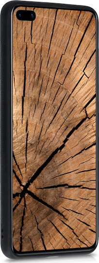 Kalibri Umschlag Rückseite Hölzern Braun (Huawei P40)