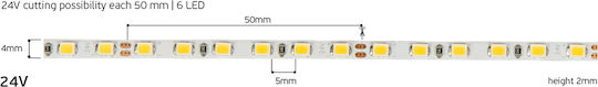 VK Lighting Ταινία LED 24V Φυσικό Λευκό Φως 5m Τύπου SMD2835