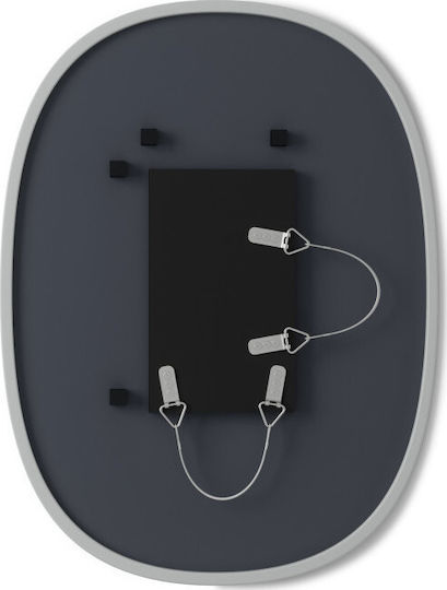 Umbra Hub Oglindă de Perete Ovală cu Gri Ramă din Plastic 91.4x61cm 1buc