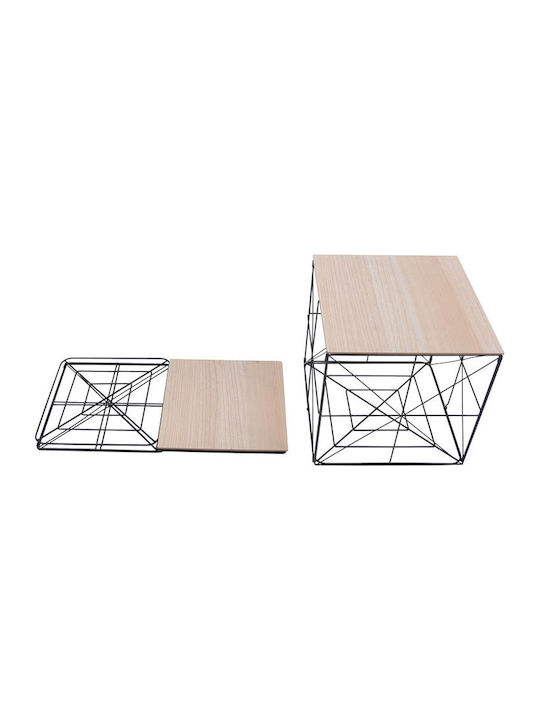 Square Side Table Black L35xW35xH35cm