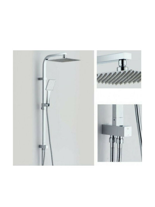 Tema Shower Column Without Battery 85cm Silver