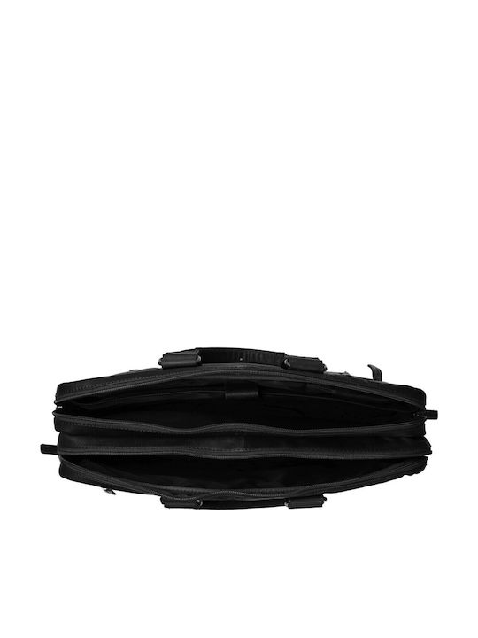 Seth Leather Men's Briefcase Black
