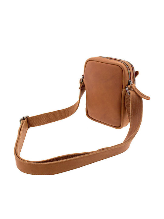 Leather Men's Bag Shoulder / Crossbody Tabac Brown