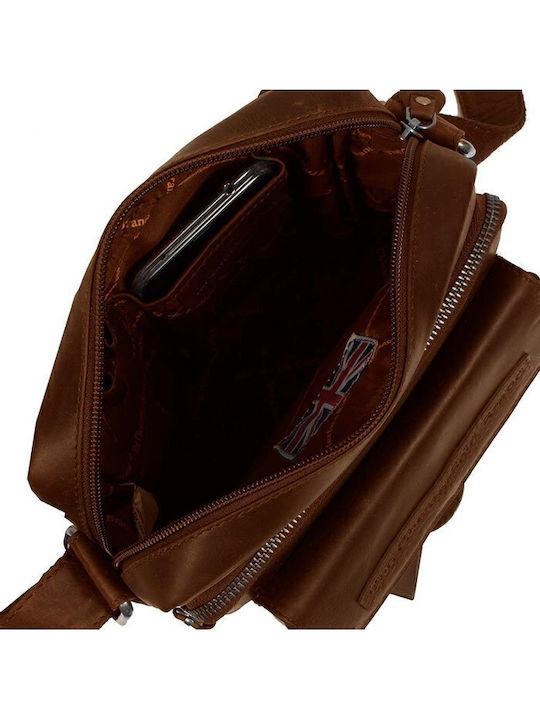 Leather Men's Bag Shoulder / Crossbody Tabac Brown