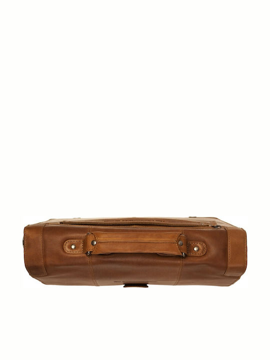 Joe Leather Men's Briefcase Tabac Brown