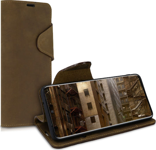 Kalibri Suede Портмоне Изкуствена кожа Кафяв (Galaxy S20)