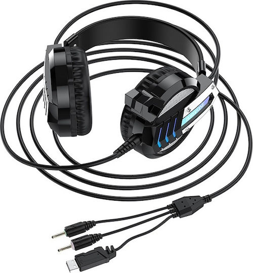 Borofone BO100 Fun Over Ear Gaming Headset με σύνδεση USB / 2x3.5mm