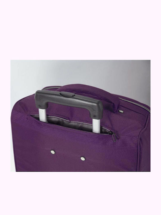 Benzi BZ5565 Cabin Fabric Suitcase Purple with 2 Wheels Height 51cm