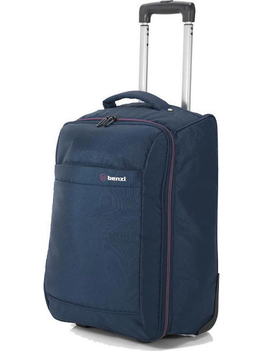 Benzi BZ5565 Cabin Fabric Navy Blue Travel Suitcase With 2 Wheels Height 51cm