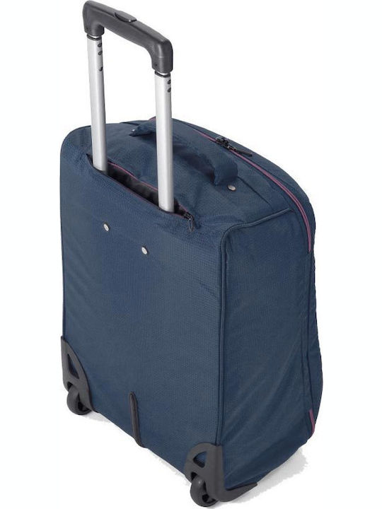 Benzi BZ5565 Cabin Fabric Navy Blue Travel Suitcase With 2 Wheels Height 51cm