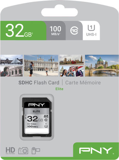 PNY Elite SDHC 32GB U1 UHS-I 100MB/s