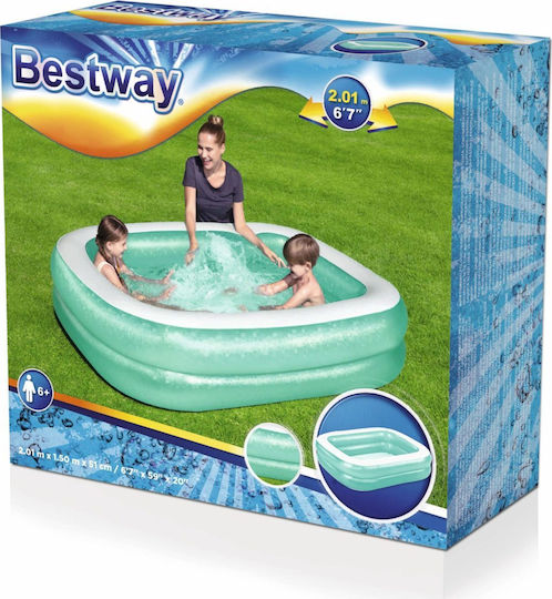 Bestway Swimming Pool 450lt Inflatable 201x150x51cm Turquoise