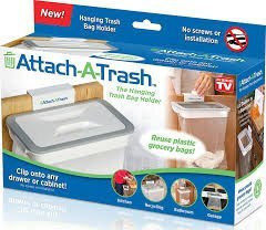 Основа за Поддръжка на Чанта Attach-A-Trash Пластмасова 24x11.5x3см Бяла