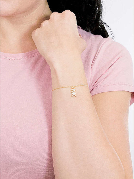 Michael Kors Damen Armband Kette aus Silber Vergoldet