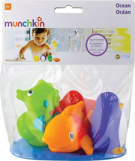 Munchkin Squirtin' Водни лица Ocean Friends за 9++ месеца 4бр