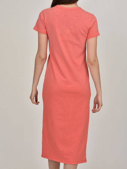 Ralph Lauren Sommer Midi T-Shirt Kleid Rosa
