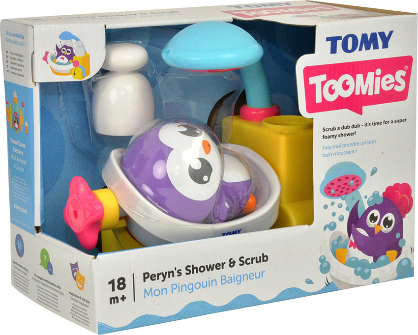 Toomies Peryns Shower And Scrub Παιχνίδι Μπάνιου Πιγκουΐνος Στο Μπάνιο 1000-72610