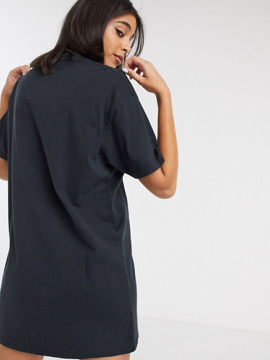 Center V Summer Mini Athletic T-Shirt Short Sleeve Black Dress