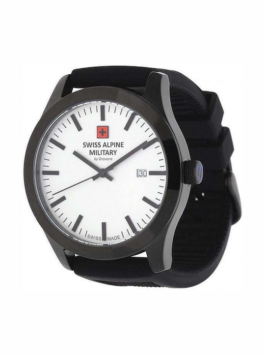 Swiss Alpine Military by Grovana Men's Watch 42mm Battery with Black Rubber Strap