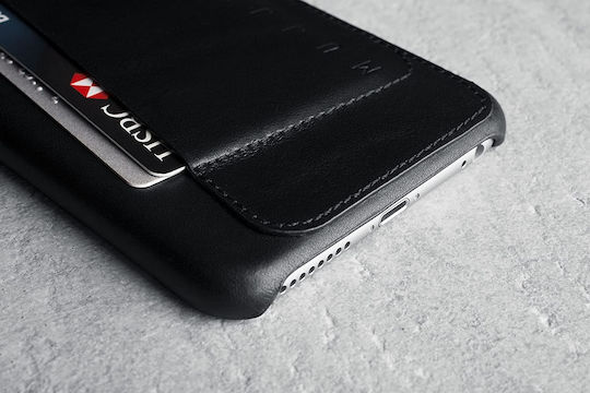 Mujjo Vollleder Umschlag Rückseite Leder 1mm Schwarz (iPhone 6/6s Plus)