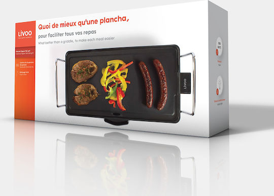 Livoo Teppanyaki Плоча за Печене с Регулируем Термостат 2000W 43x22.5см.